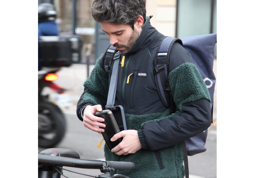 Ögon Design PHONE BAG - ALUMINIUM - NOIR ögon-phone bag-banane bandoulière Sac business