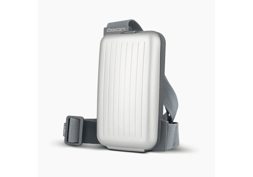 Ögon Design PHONE BAG - ALUMINIUM - SILVER ögon-phone bag-banane bandoulière Sac business