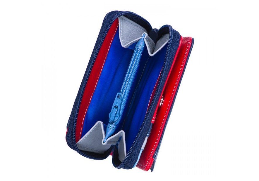 mywalit 226 - CUIR DE VEAU - ROYAL - 127 portefeuille zippé petit format Portefeuilles
