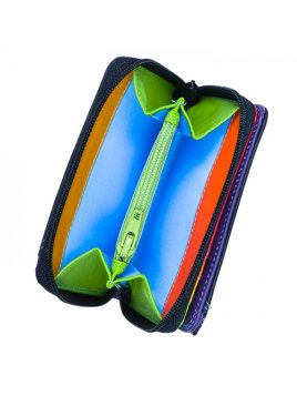 mywalit 226 - CUIR DE VEAU - BLACK/PACE  portefeuille zippé petit format Portefeuilles