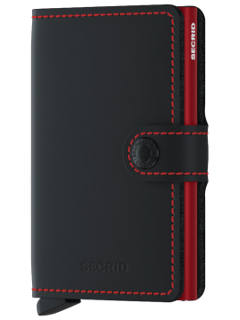 Secrid MM - CUIR DE VACHETTE - BLACK/RE porte cartes miniwallet mm