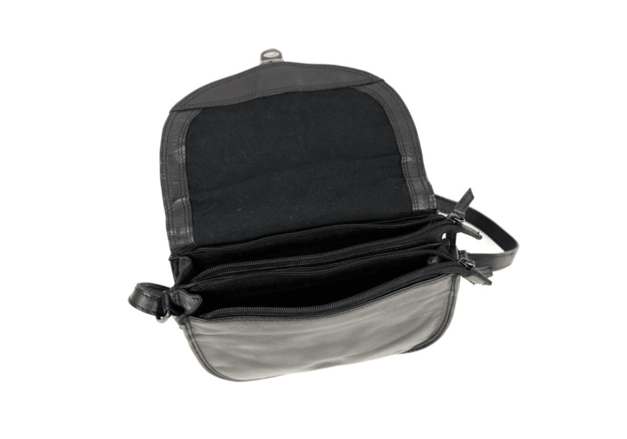 Bear Design CL41770 - CUIR DE VACHETTE - NOI bear- classic- sac rabat porté travers Sac business
