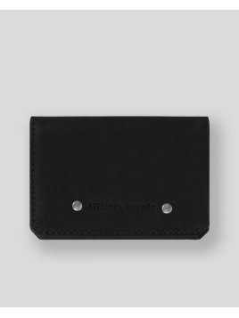 Les Ateliers Foures 9135 - CUIR DE VACHETTE - NOIR porte 4 cartes plié en 2 baroudeur fourès Porte-cartes