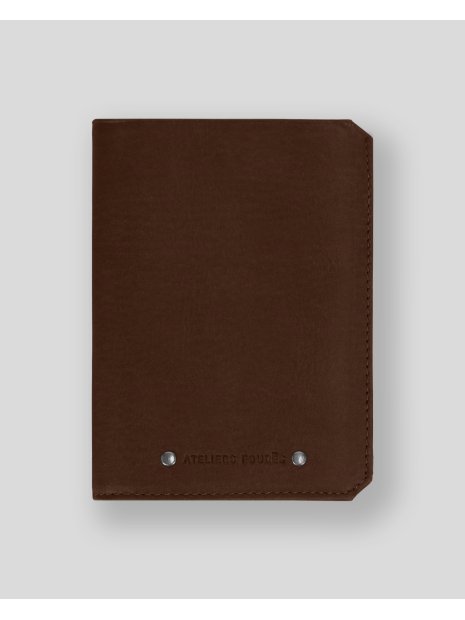 Les Ateliers Foures 9120 - CUIR DE VACHETTE - COGNAC les ateliers fourès - baroudeur - portefeuille 120 portefeuille-homme