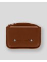Les Ateliers Foures 9104 - CUIR DE VACHETTE - FAUVE porte-monnaie zip plat avec compartiment carte porte-monnaie-femme