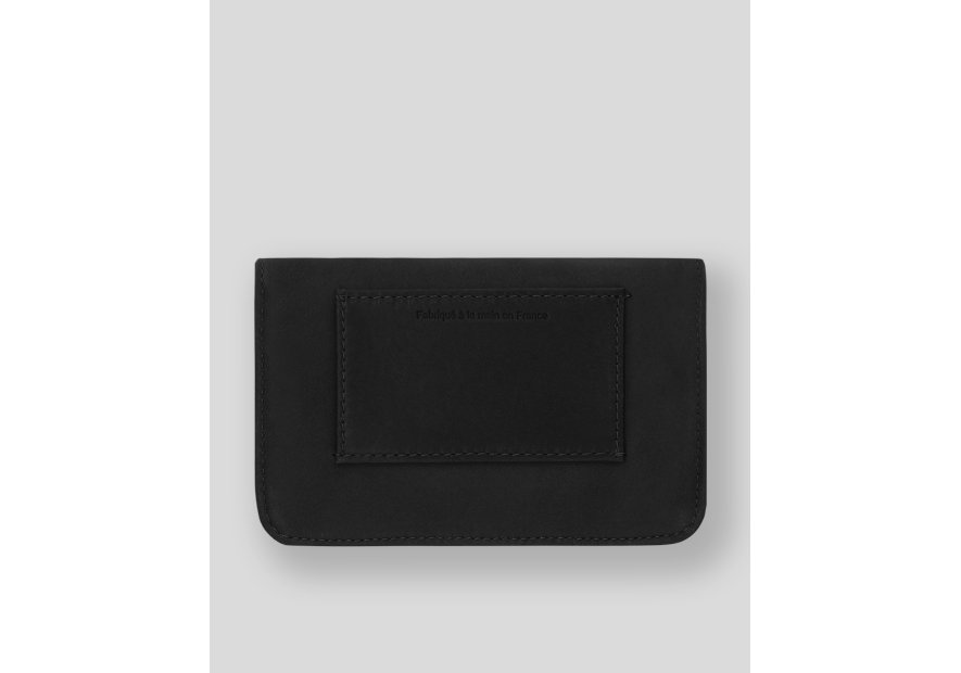 Les Ateliers Foures 998 - CUIR DE VACHETTE - NOIR pochette ceinture baroudeur Sacs banane / Sacs bandoulière