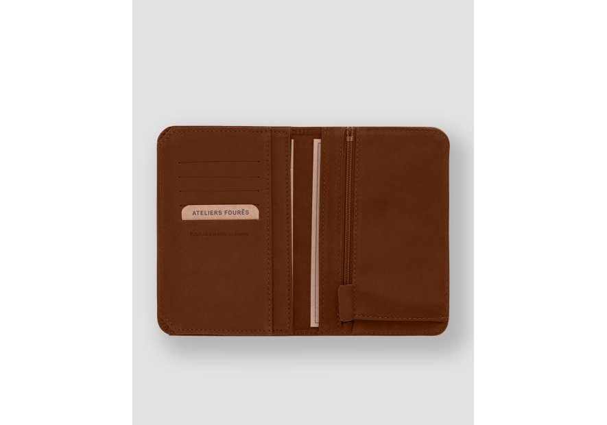 Les Ateliers Foures 9222 - CUIR DE VACHETTE - FAUVE Portefeuille/Porte-cartes Portefeuilles