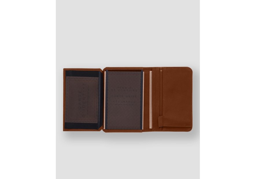 Les Ateliers Foures 9222 - CUIR DE VACHETTE - FAUVE Portefeuille/Porte-cartes Portefeuilles