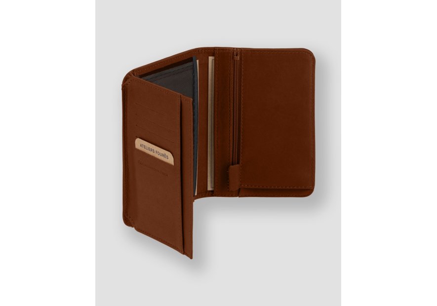 Les Ateliers Foures 9222 - CUIR DE VACHETTE - FAUVE Portefeuille/Porte-cartes Portefeuilles