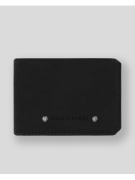 Les Ateliers Foures 924 - CUIR DE VACHETTE - NOIR mini portefeuille cartes et papier d'identité pmpb