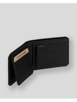 Les Ateliers Foures 924 - CUIR DE VACHETTE - NOIR mini portefeuille cartes et papier d'identité pmpb