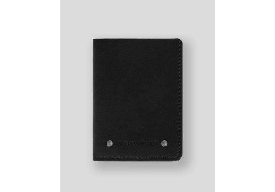 Les Ateliers Foures 922 - CUIR DE VACHETTE - NOIR Portefeuille/Porte-cartes Portefeuilles