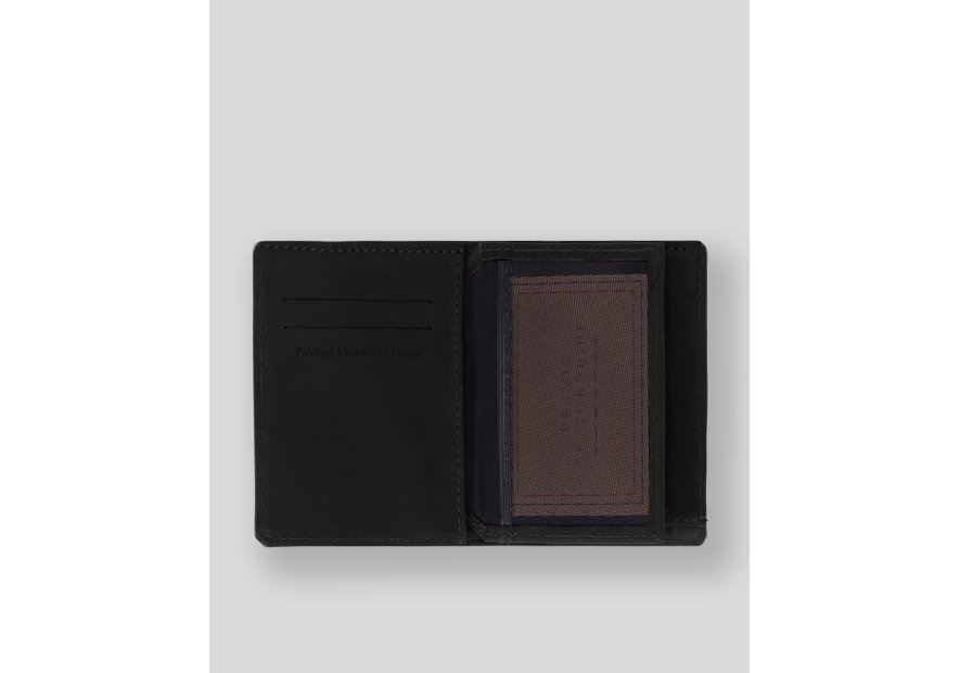 Les Ateliers Foures 922 - CUIR DE VACHETTE - NOIR Portefeuille/Porte-cartes Portefeuilles