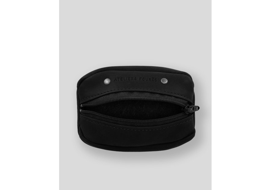 Les Ateliers Foures 909 - CUIR DE VACHETTE - NOIR porte monnaie homme sole s baroudeur fourès Porte-monnaie