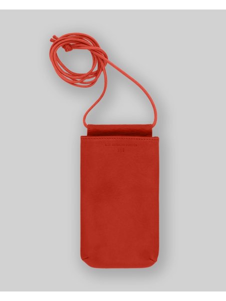 Les Ateliers Foures B97 - CUIR DE VACHETTE - ORANGE. Etui iPhone - Baroudeuse Petite maroquinerie