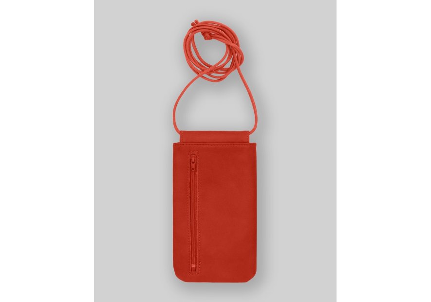 Les Ateliers Foures B97 - CUIR DE VACHETTE - ORANGE. Etui iPhone - Baroudeuse Petite maroquinerie