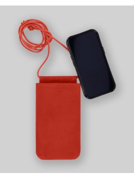 Les Ateliers Foures B97 - CUIR DE VACHETTE - ORANGE. Etui iPhone - Baroudeuse Petite maroquinerie
