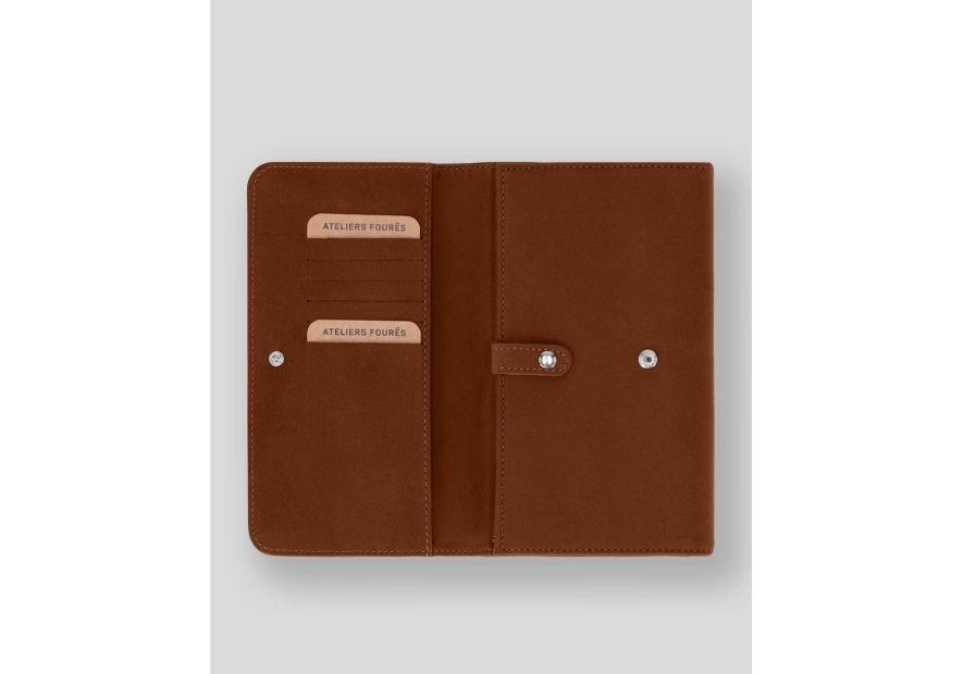 Les Ateliers Foures B84 porte monnaie complet baroudeuse rabat pression complet