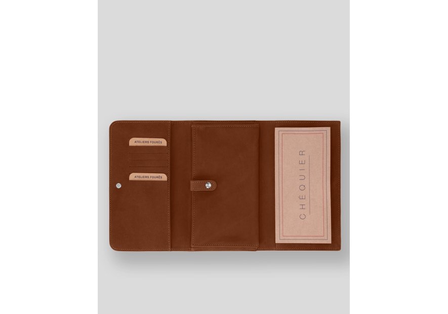 Les Ateliers Foures B84 porte monnaie complet baroudeuse rabat pression complet