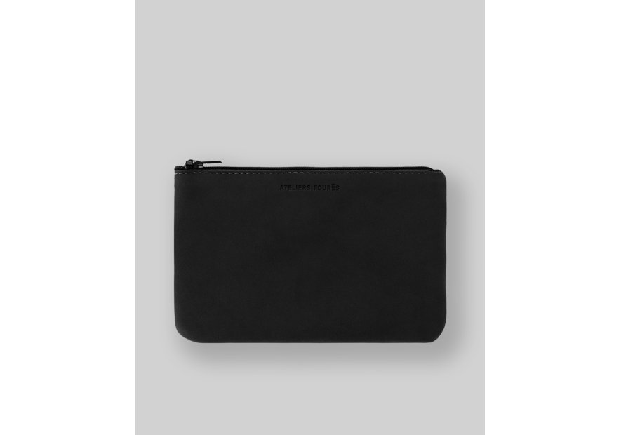 Les Ateliers Foures B40 - CUIR DE VACHETTE - NOIR les ateliers foures-baroudeuse-porte-papiers-m Porte-cartes