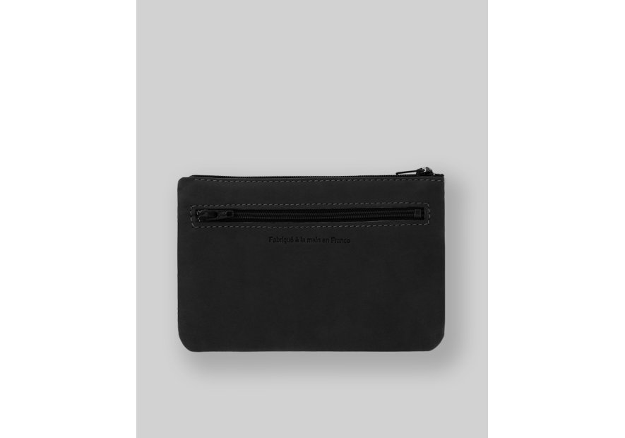 Les Ateliers Foures B40 - CUIR DE VACHETTE - NOIR les ateliers foures-baroudeuse-porte-papiers-m Porte-cartes