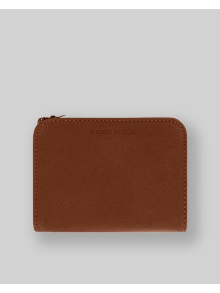 Les Ateliers Foures B34. - CUIR DE VACHETTE - FAUVE les ateliers fourès porte monnaie porte papier Porte-monnaie