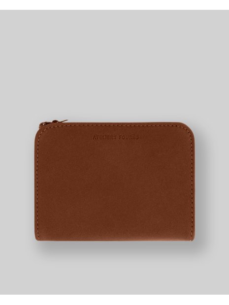 Les Ateliers Foures B34. - CUIR DE VACHETTE - FAUVE les ateliers fourès porte monnaie porte papier porte-monnaie-femme