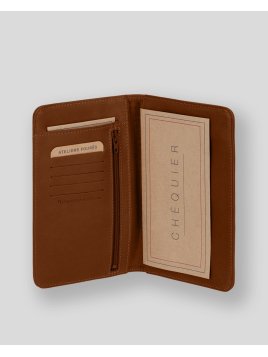 Les Ateliers Foures B71 - CUIR DE VACHETTE - FAUVE fourès-baroudeuse-porte chéquier Chéquiers