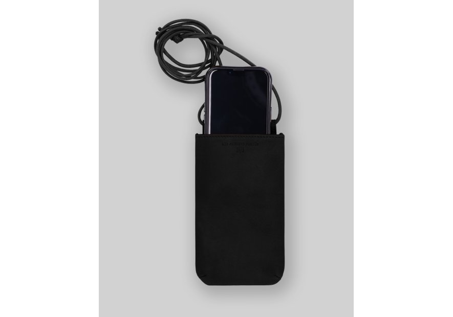 Les Ateliers Foures B97 - CUIR DE VACHETTE - NOIR Etui iPhone - Baroudeuse Petite maroquinerie
