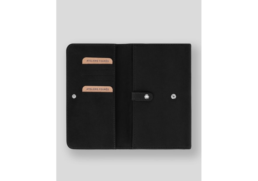 Les Ateliers Foures B84 - CUIR DE VACHETTE - NOIR les ateliers foures - baroudeuse - complet Porte-monnaie