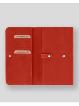 Les Ateliers Foures B84 - CUIR DE VACHETTE - ORANGE. les ateliers foures - baroudeuse - complet Porte-monnaie