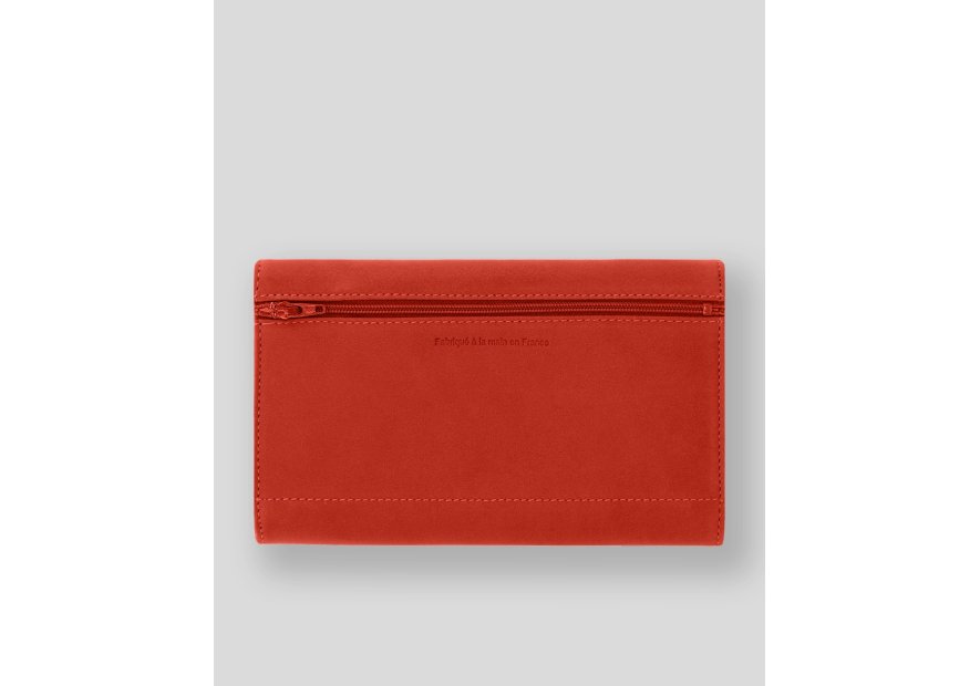 Les Ateliers Foures B84 - CUIR DE VACHETTE - ORANGE. les ateliers foures - baroudeuse - complet Porte-monnaie
