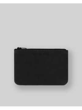 Les Ateliers Foures B39 - CUIR DE VACHETTE - NOIR porte monnaie plat zip les atelers fourès Porte-monnaie