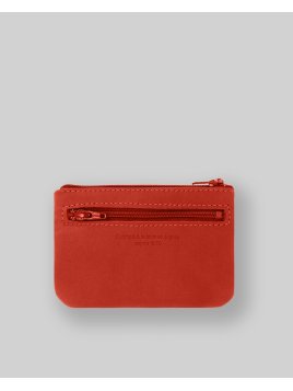 Les Ateliers Foures B39 - CUIR DE VACHETTE - ORANGE. porte monnaie plat zip les atelers fourès Porte-monnaie