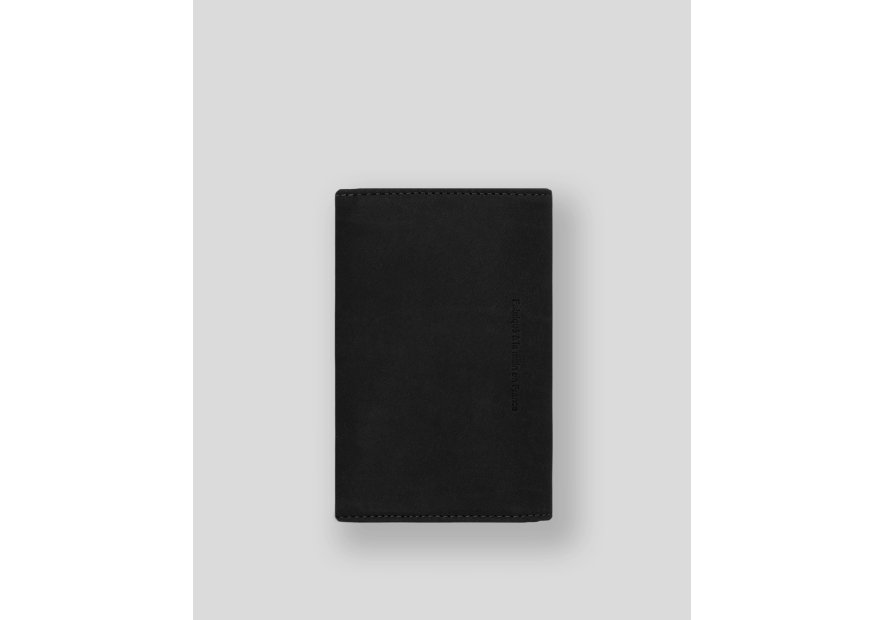 Les Ateliers Foures B51 - CUIR DE VACHETTE - NOIR fourès-baroudeuse-portefeuille zippé Porte-monnaie