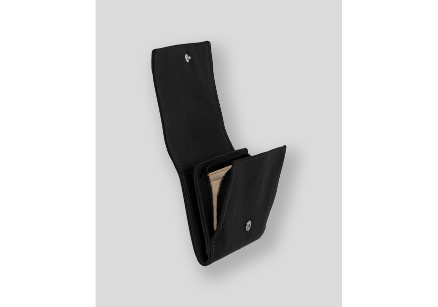 Les Ateliers Foures B51 - CUIR DE VACHETTE - NOIR fourès-baroudeuse-portefeuille zippé Porte-monnaie