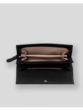 Les Ateliers Foures B51 - CUIR DE VACHETTE - NOIR fourès-baroudeuse-portefeuille zippé Porte-monnaie