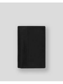 Les Ateliers Foures B51 - CUIR DE VACHETTE - NOIR fourès-baroudeuse-portefeuille zippé Porte-monnaie