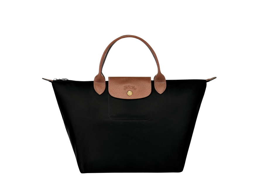 Longchamp 1623089 - NYLON ET CUIR - NOIR sac à main m le pliage original Sac business