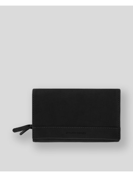 Les Ateliers Foures B61. - CUIR DE VACHETTE - NOIR les ateliers fourès-baroudeuse-porte monnaie i Porte-monnaie