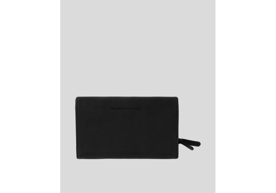 Les Ateliers Foures B61. - CUIR DE VACHETTE - NOIR les ateliers fourès-baroudeuse-porte monnaie i Porte-monnaie