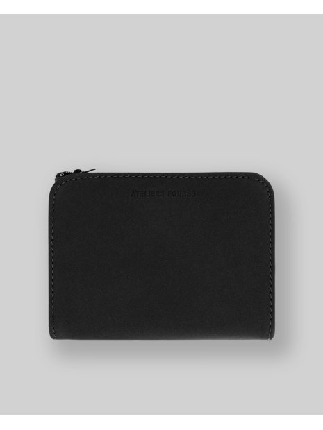 Les Ateliers Foures B34. - CUIR DE VACHETTE - NOIR les ateliers fourès porte monnaie porte papier porte-monnaie-femme