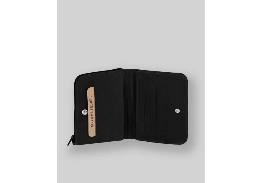 Les Ateliers Foures B34. - CUIR DE VACHETTE - NOIR les ateliers fourès porte monnaie porte papier Porte-monnaie