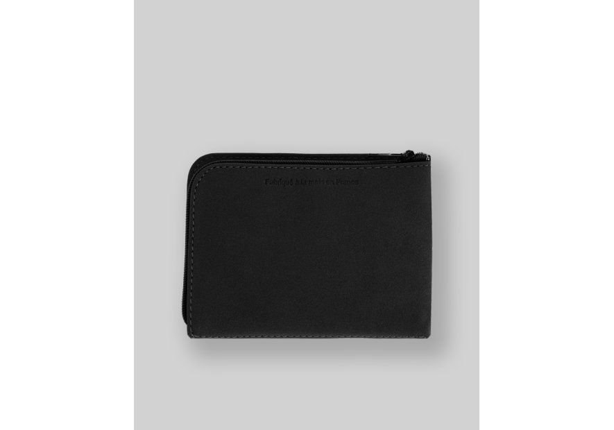Les Ateliers Foures B34. - CUIR DE VACHETTE - NOIR les ateliers fourès porte monnaie porte papier Porte-monnaie
