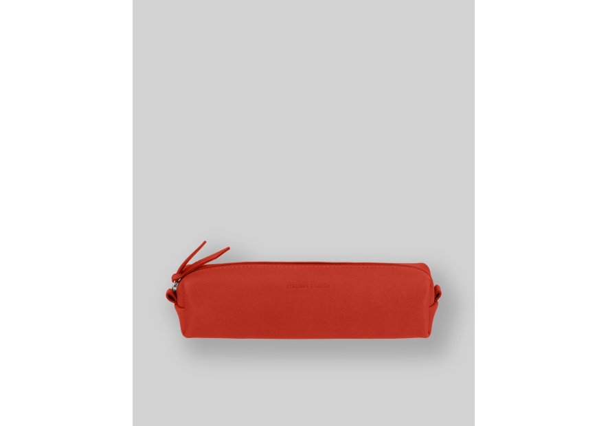 Les Ateliers Foures B32 - CUIR DE VACHETTE - ORANGE. fourès-baroudeuse-trousse cartable Scolaire