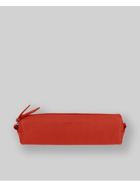 Les Ateliers Foures B32 - CUIR DE VACHETTE - ORANGE. fourès-baroudeuse-trousse trousses