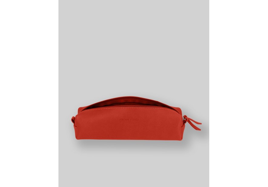 Les Ateliers Foures B32 - CUIR DE VACHETTE - ORANGE. fourès-baroudeuse-trousse cartable Scolaire