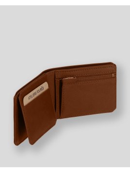 Les Ateliers Foures 924 - CUIR DE VACHETTE - FAUVE mini portefeuille cartes et papier d'identité pmpb