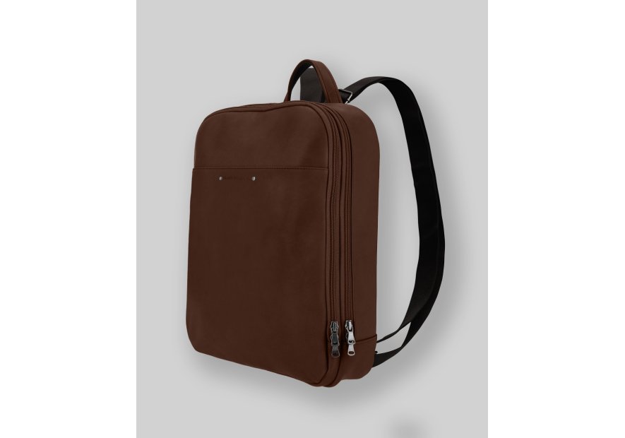 Les Ateliers Foures 9448 - CUIR DE VACHETTE - COGNAC les ateliers fourès-baroudeur-sac à dos 2 zips Sac à dos business