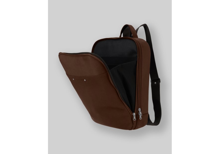 Les Ateliers Foures 9448 - CUIR DE VACHETTE - COGNAC les ateliers fourès-baroudeur-sac à dos 2 zips Sac à dos business